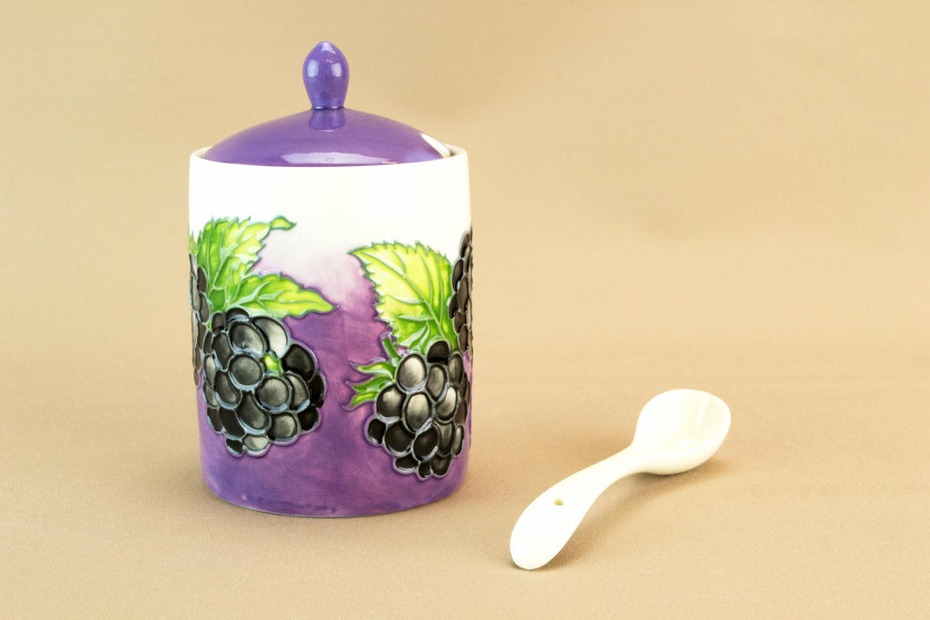 Ceramic Jam pot and spoon