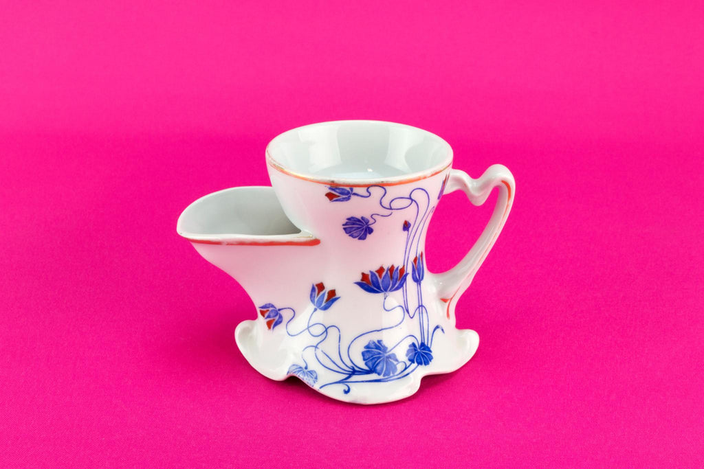 Blue and white shaving mug, German circa 1900