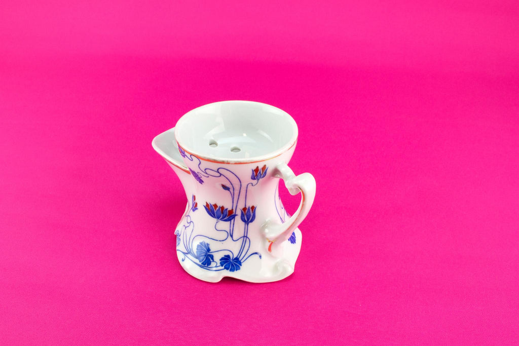 Blue and white shaving mug, German circa 1900
