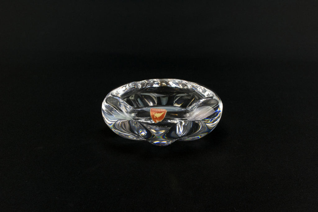 Small Orrefors decorative glass bowl, Swedish 1960s