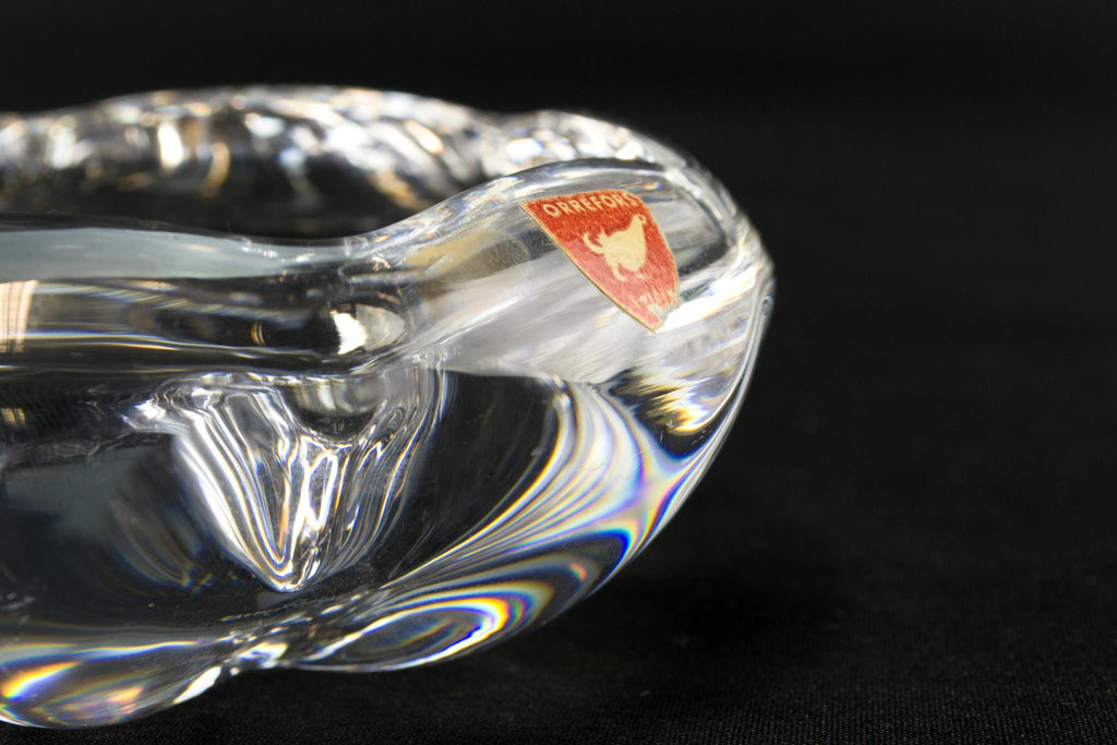 Small Orrefors decorative glass bowl, Swedish 1960s