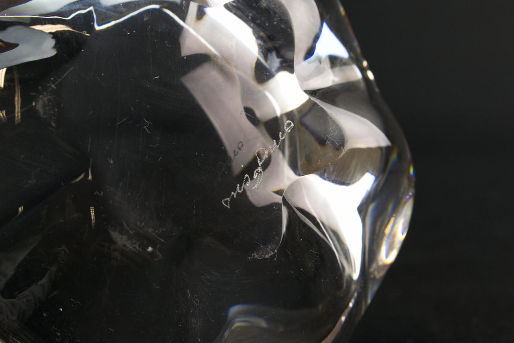 Small Orrefors decorative glass bowl, Swedish 1960s