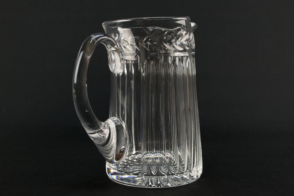 Stuart crystal small water jug, English 1950s