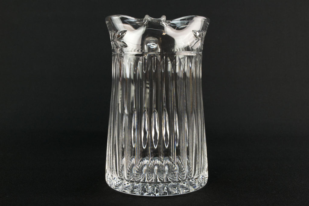 Stuart crystal small water jug, English 1950s