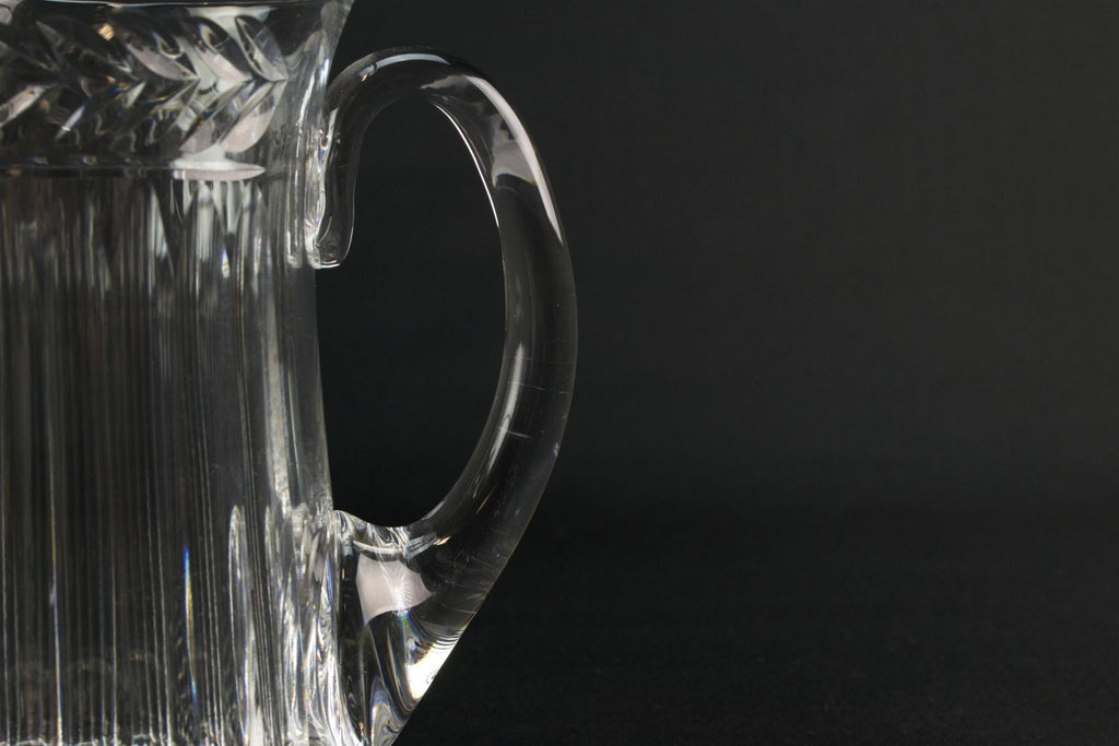 Stuart crystal small water jug, English 1950s