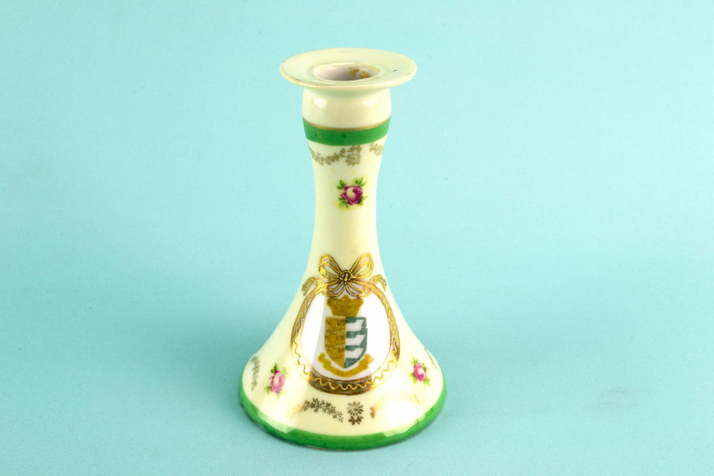 Bone china candlestick, English Early 1900s