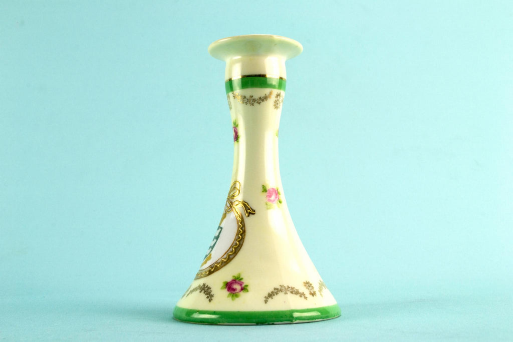 Bone china candlestick, English Early 1900s