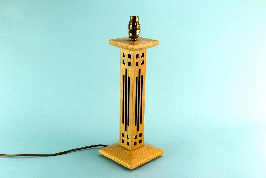 Rennie Mackintosh design wooden lamp