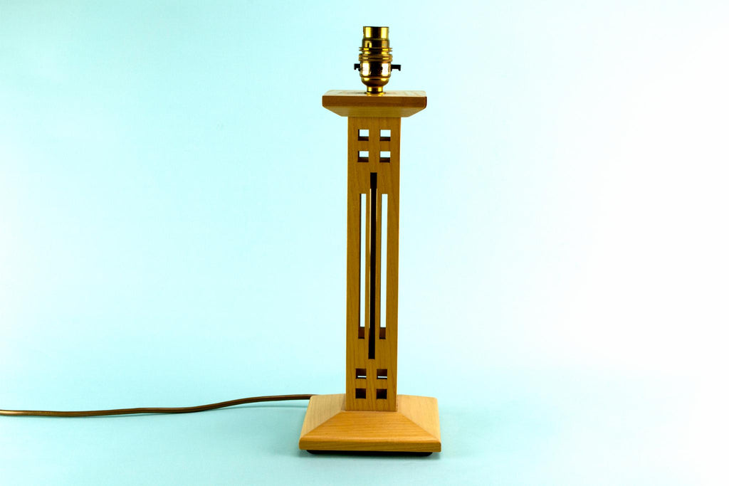 Rennie Mackintosh design wooden lamp