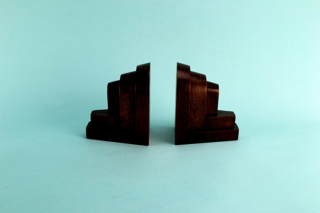1960s Mid-Century Modern Wooden Bookends