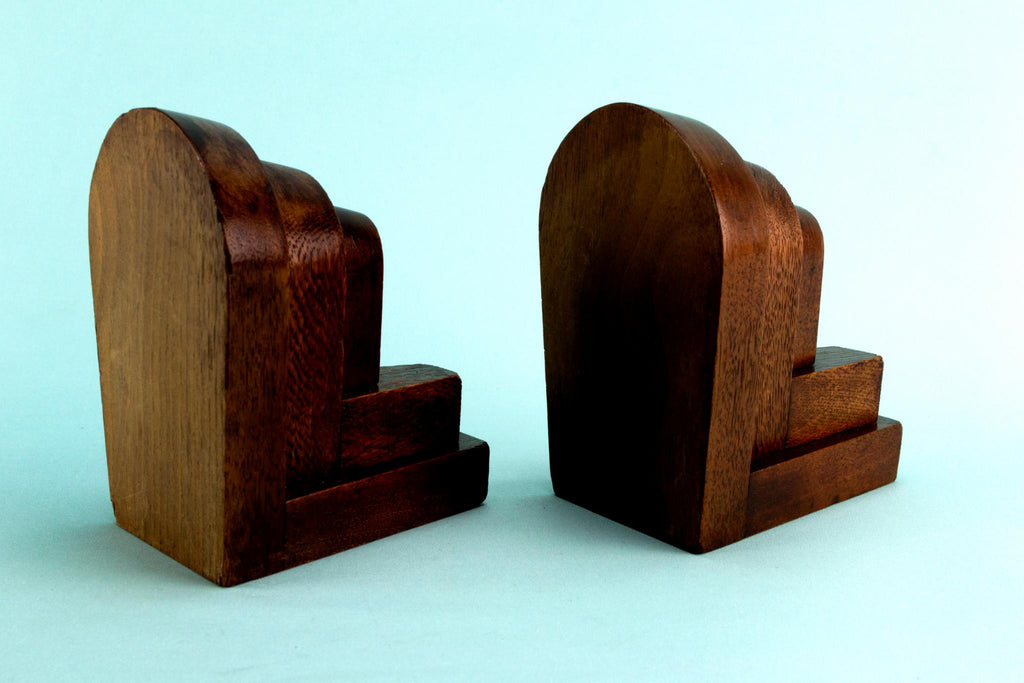 1960s Mid-Century Modern Wooden Bookends