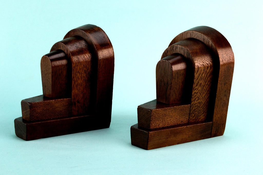 1960s Mid-Century Modern Wooden Bookends