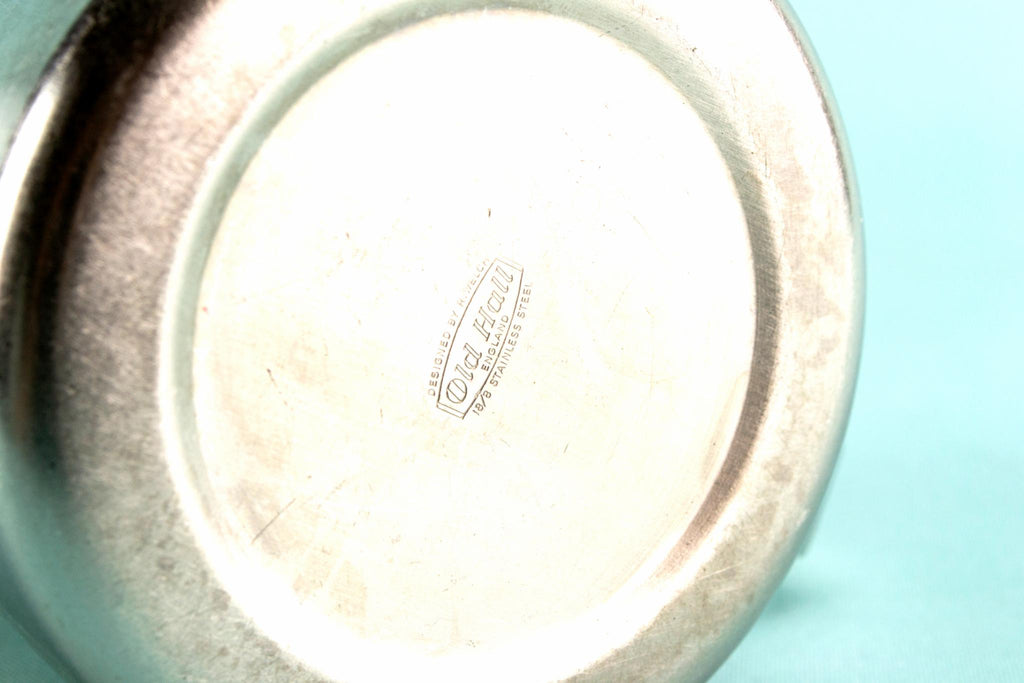 Stainless steel milk and sugar set, English 1960s