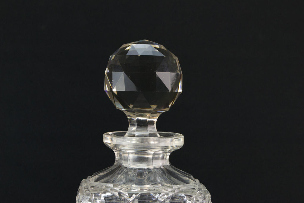 Square Whisky Decanter, English Early 1900s