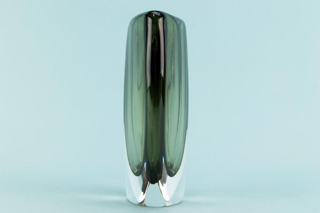 Orrefors Nils Landberg glass vase, Swedish 1950s
