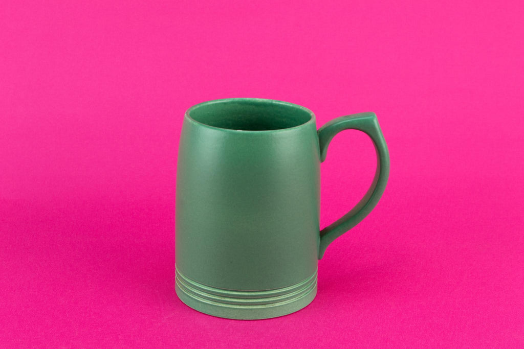 Wedgwood Keith Murray green tankard, English 1930s