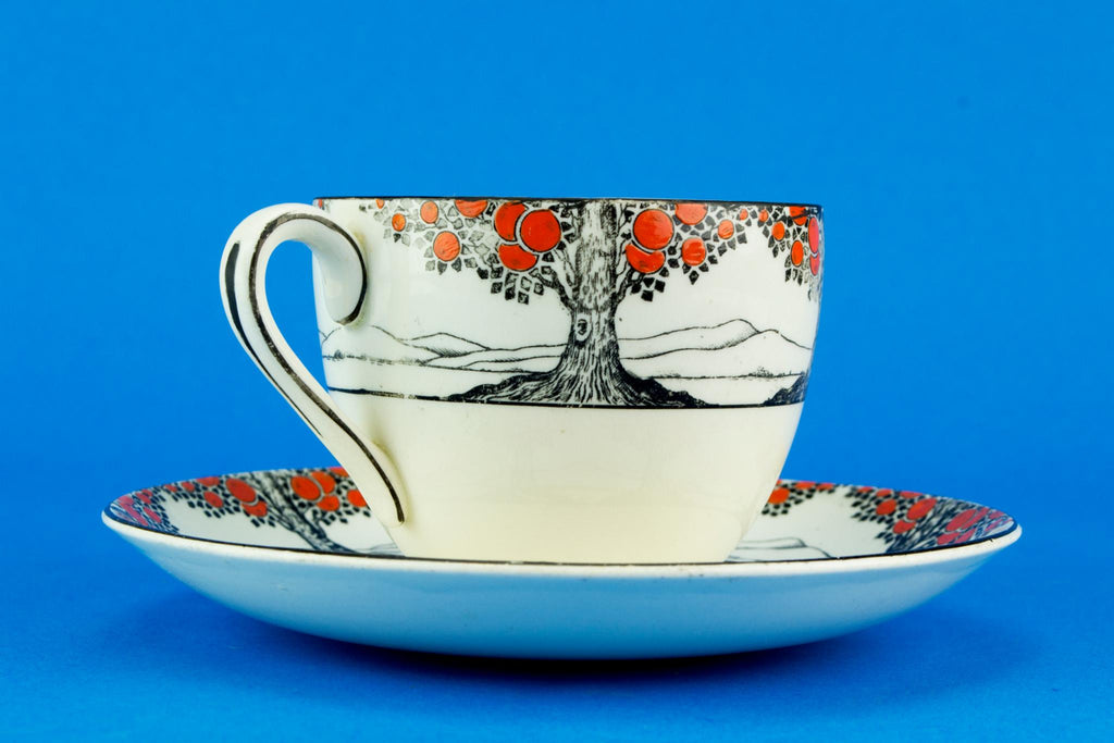 Orange Tree single tea set, English Art Deco 1920s