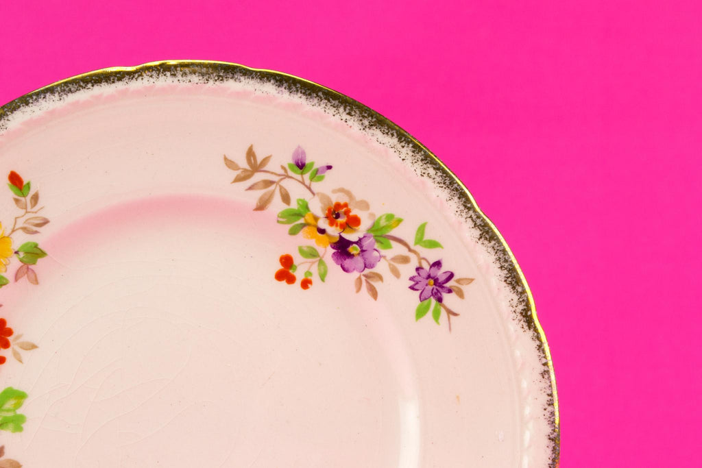 Floral tea set for two, English 1940s