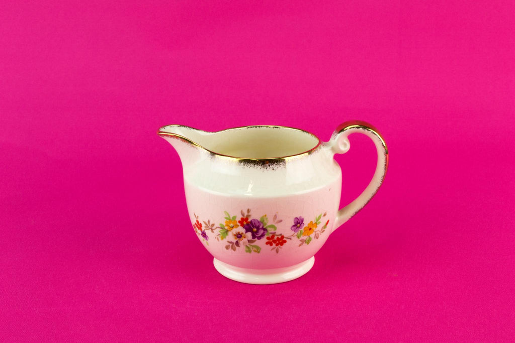 Floral milk jug, English 1940s