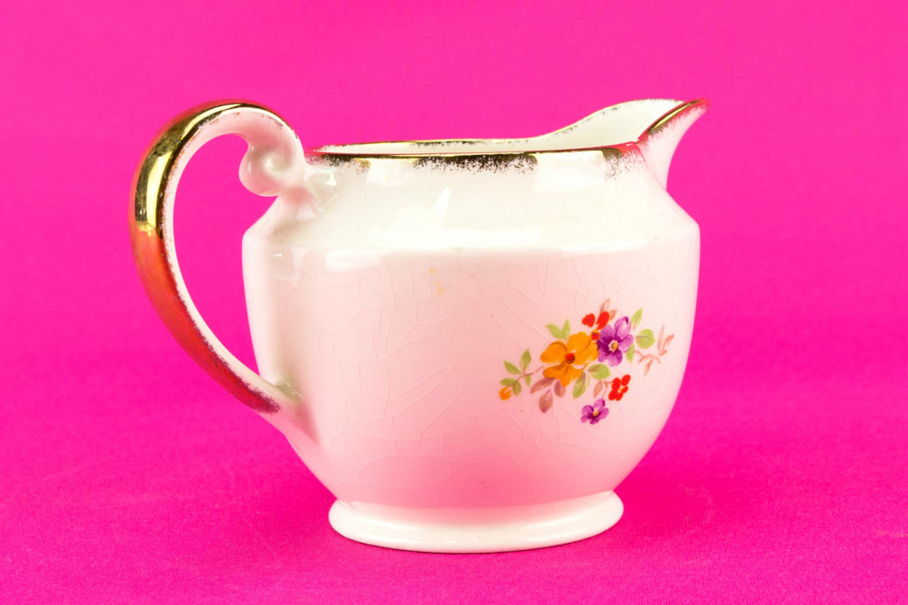 Floral milk jug, English 1940s