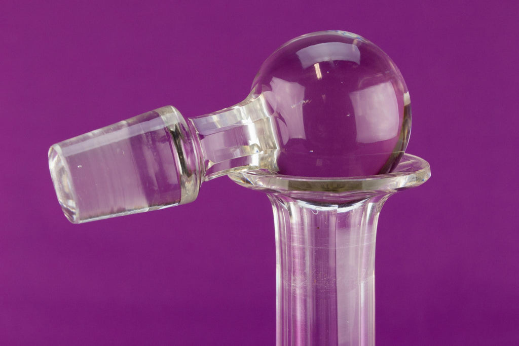 Cut glass wine decanter, English 1930s