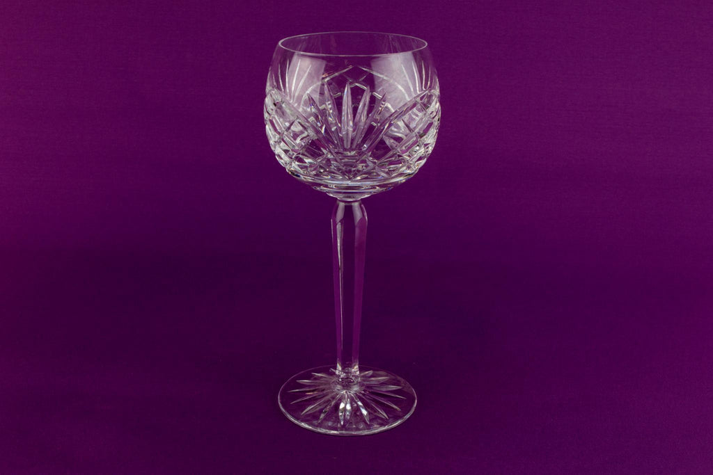 6 white wine cut glasses