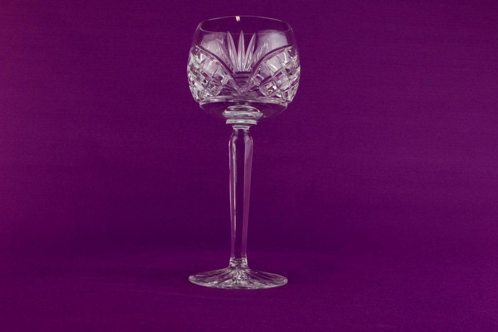 6 white wine cut glasses