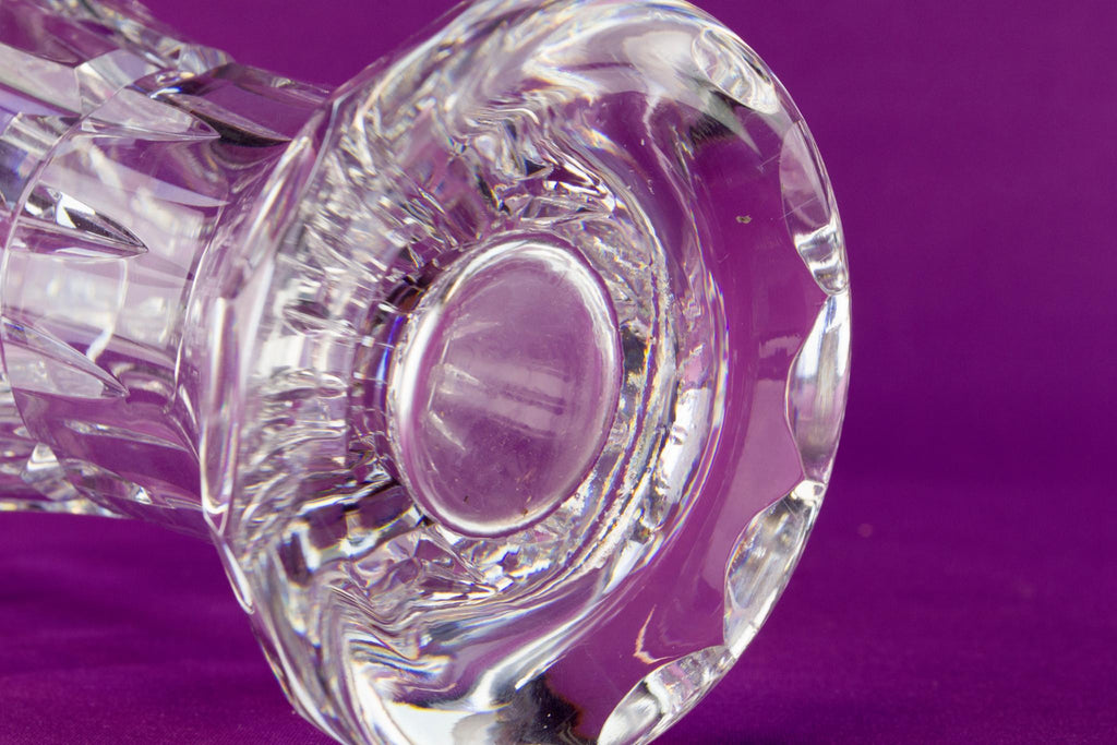 Cur crystal trumpet vase, English