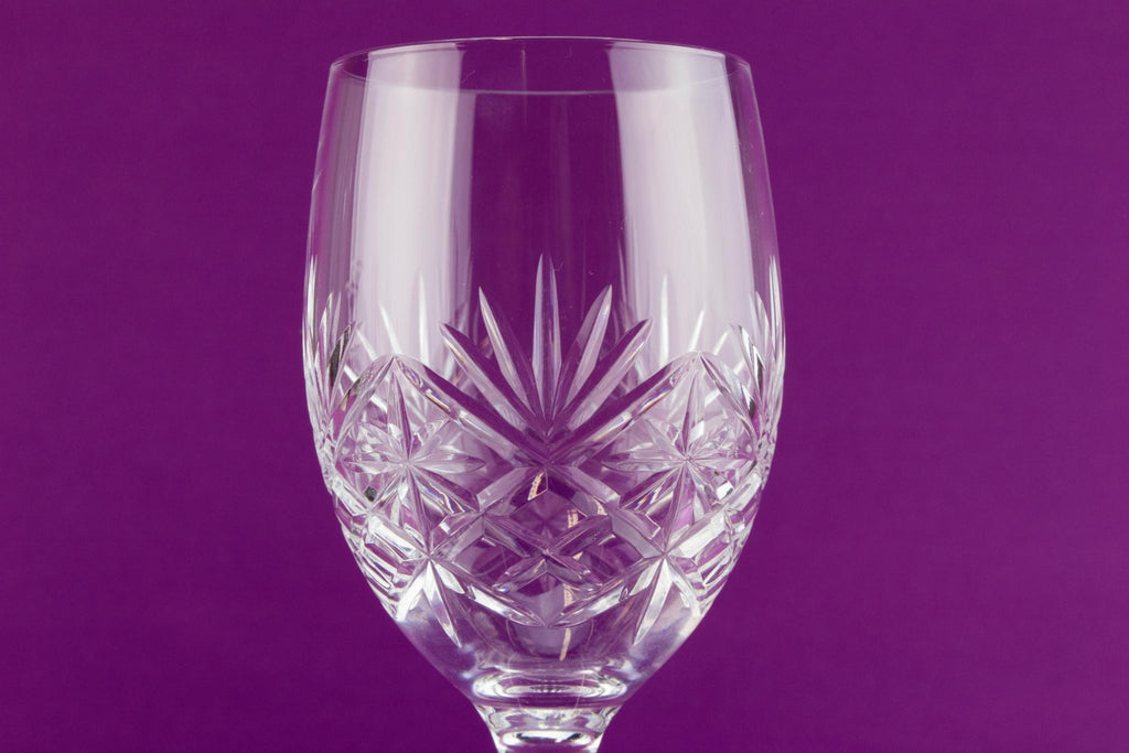 2 medium wine stem glasses
