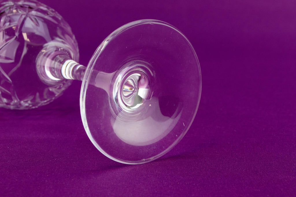 2 medium wine stem glasses