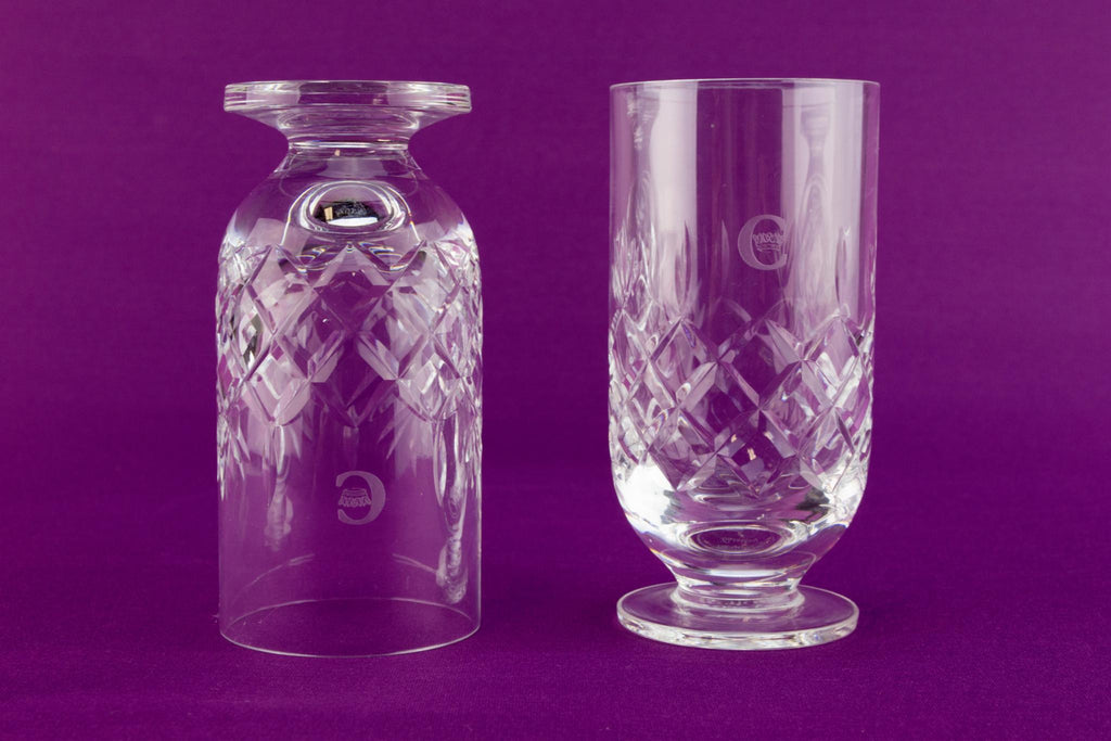 2 Royal Brierley crystal port glasses