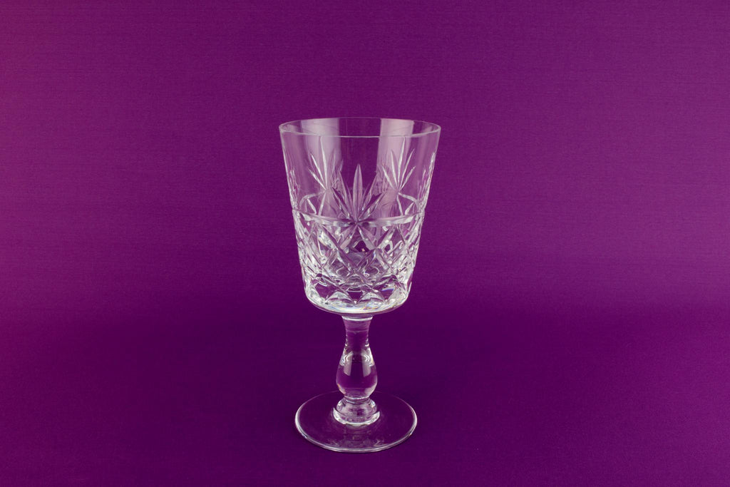 6 Royal Brierley large wine glass goblets