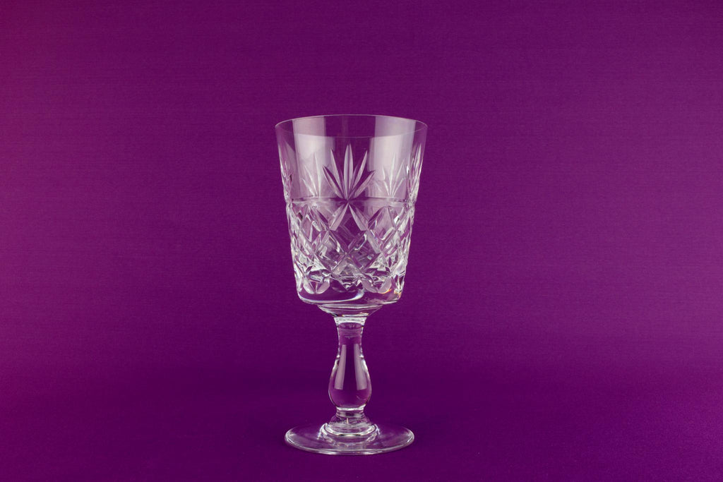 6 Royal Brierley large wine glass goblets