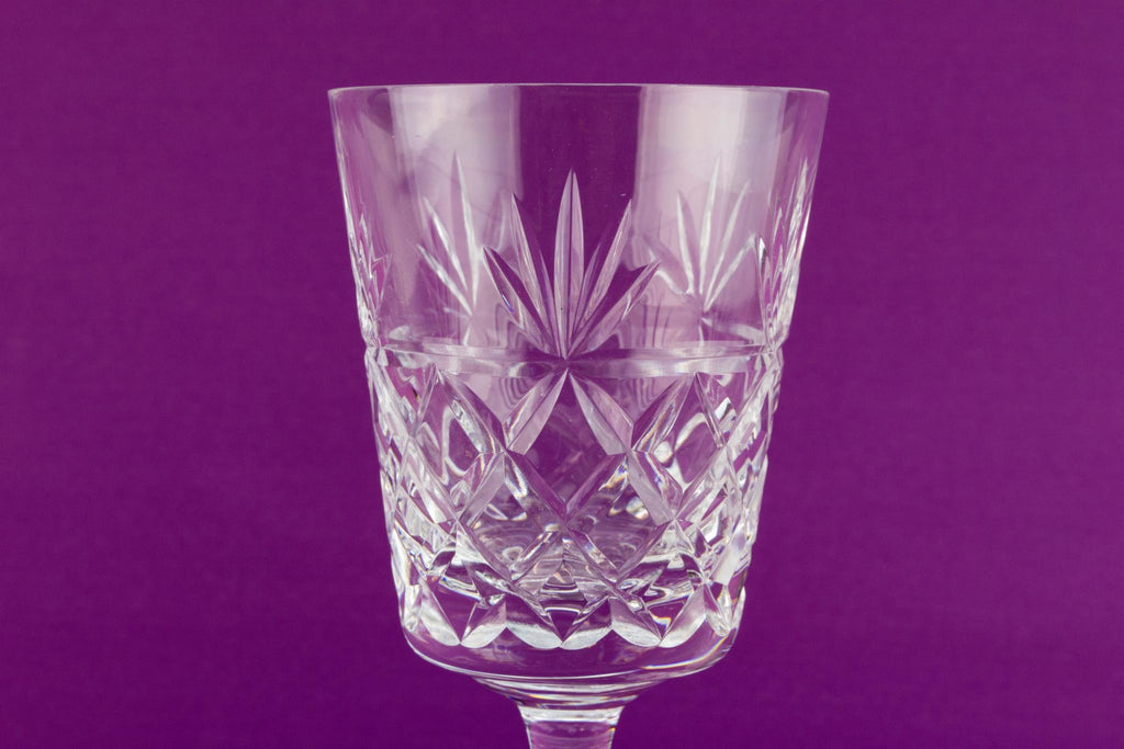 6 Royal Brierley large wine glass goblets