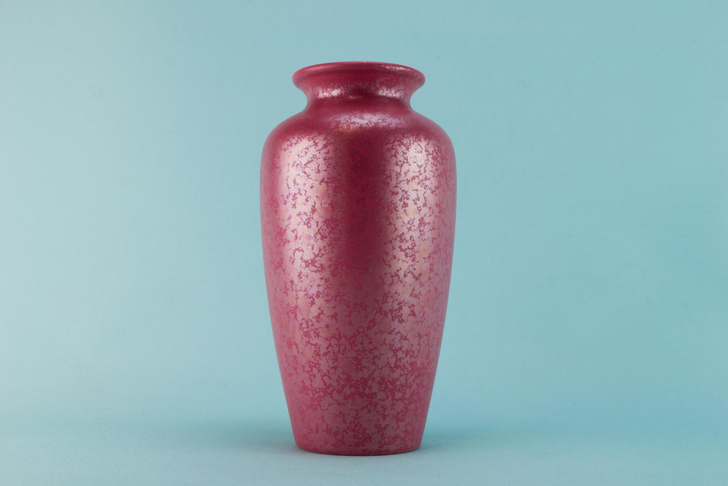 Pink Poole vase, English 1960s