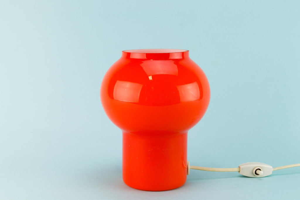Orange glass Habitat lamp, English 1960s