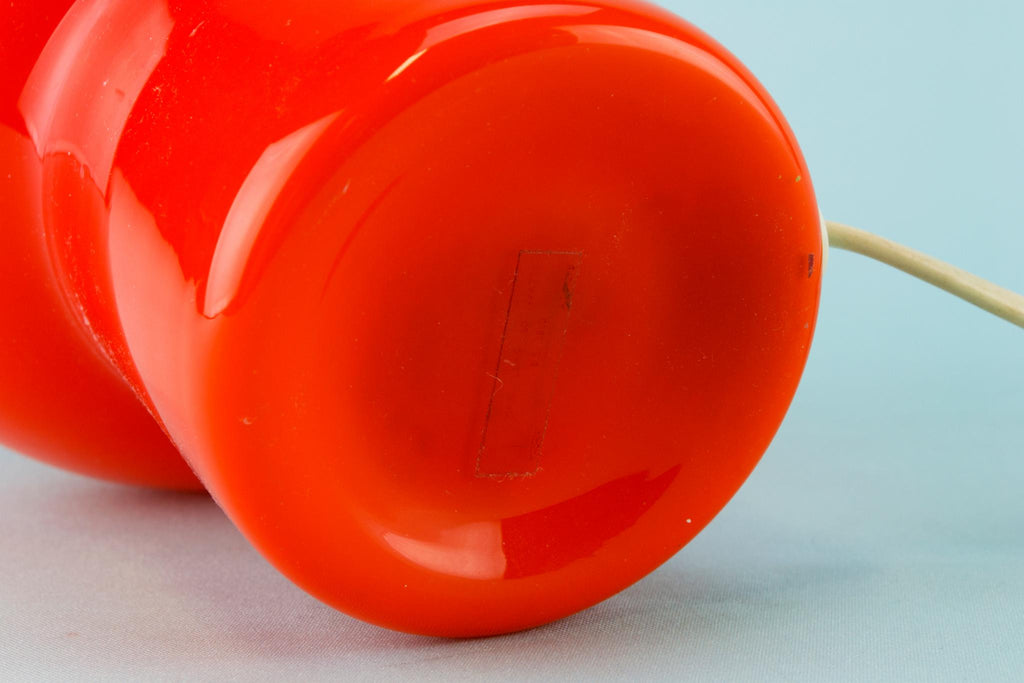 Orange glass Habitat lamp, English 1960s