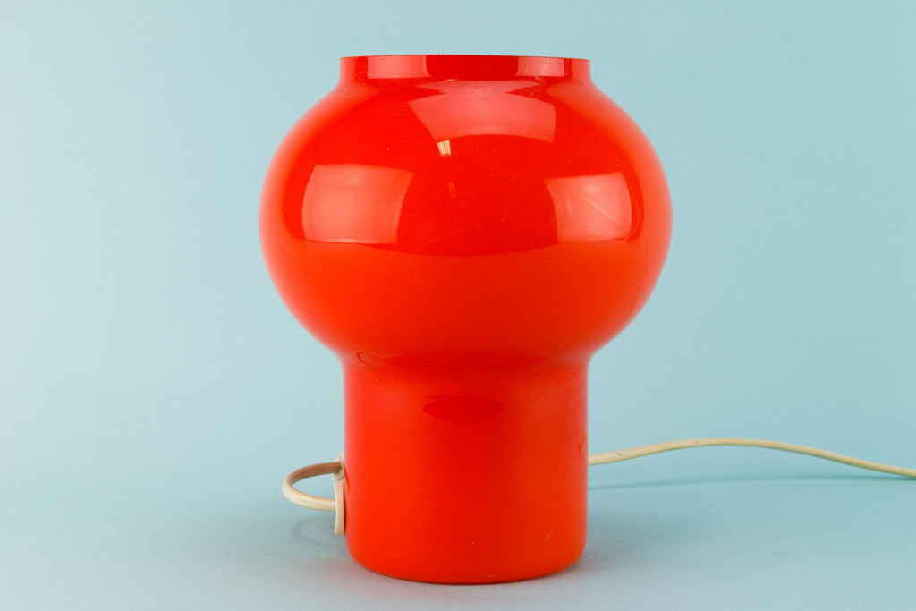 Orange glass Habitat lamp, English 1960s