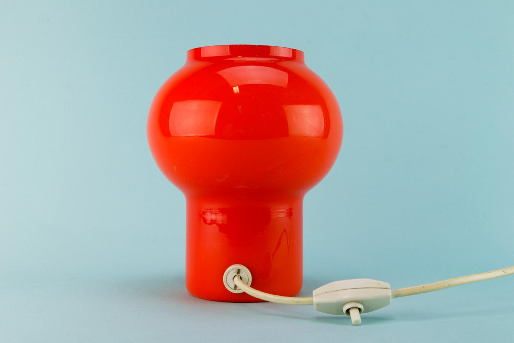 Orange glass Habitat lamp, English 1960s