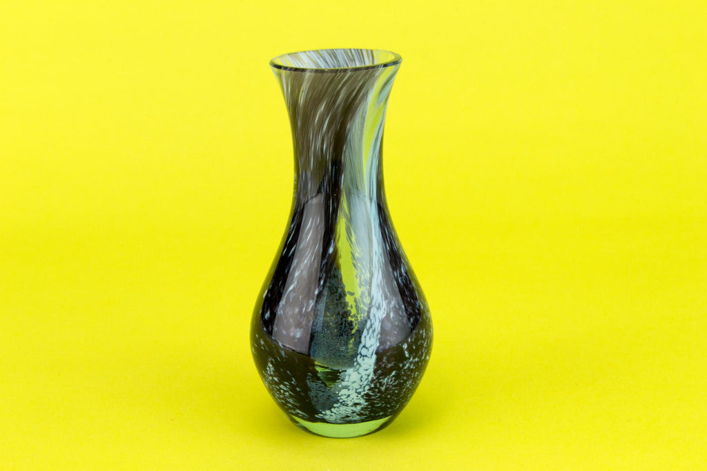 Small purple glass Caithness Scottish flower bud vase
