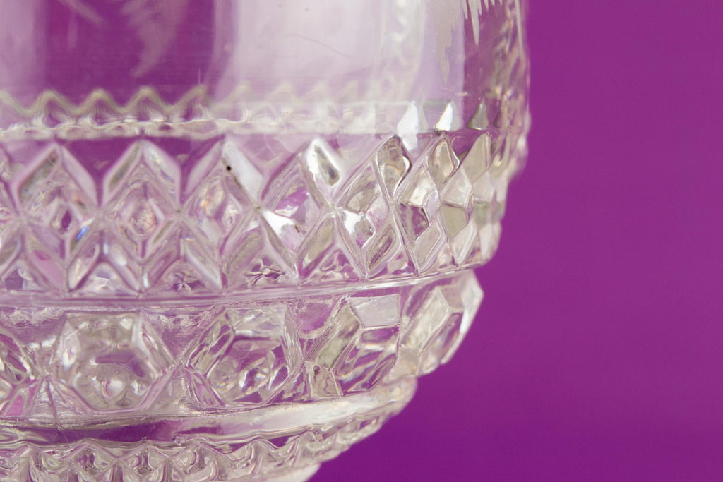 Large glass celery bowl, English late 19th century