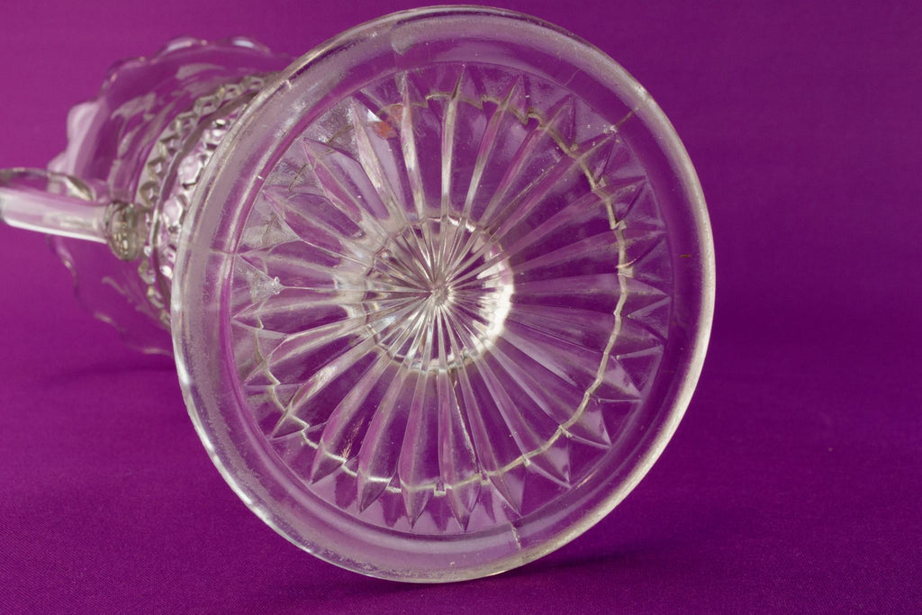 Large glass celery bowl, English late 19th century