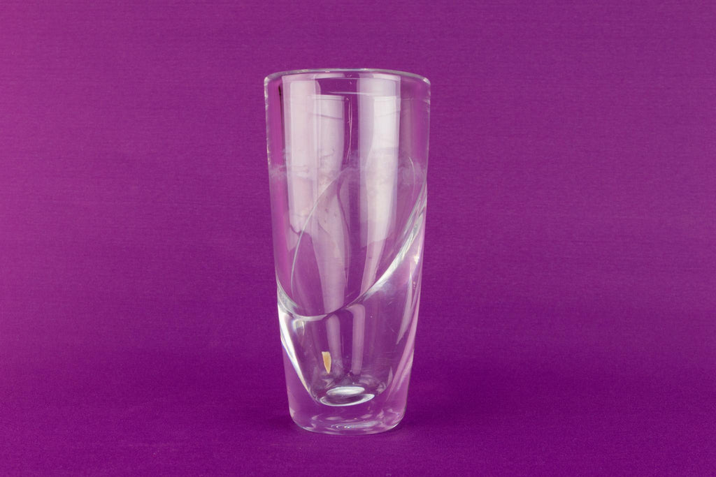 Orrefors crystal glass vase, Swedish 1960s