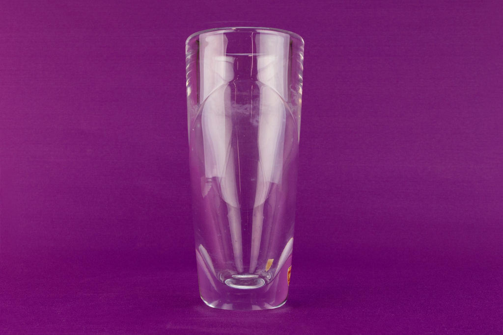 Orrefors crystal glass vase, Swedish 1960s
