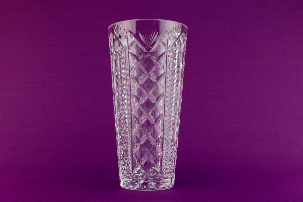Large Waterford crystal vase, Irish circa 1970