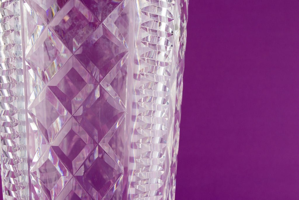 Large Waterford crystal vase, Irish circa 1970