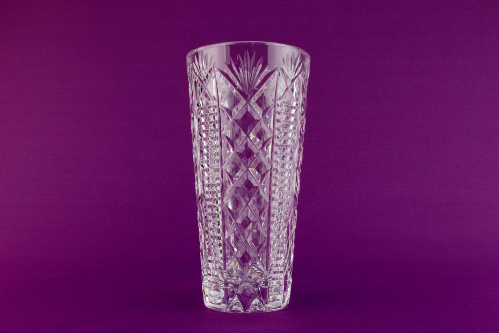 Medium Waterford crystal vase, Irish 1960s