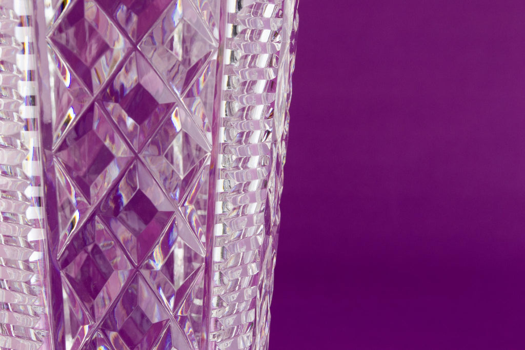 Medium Waterford crystal vase, Irish 1960s