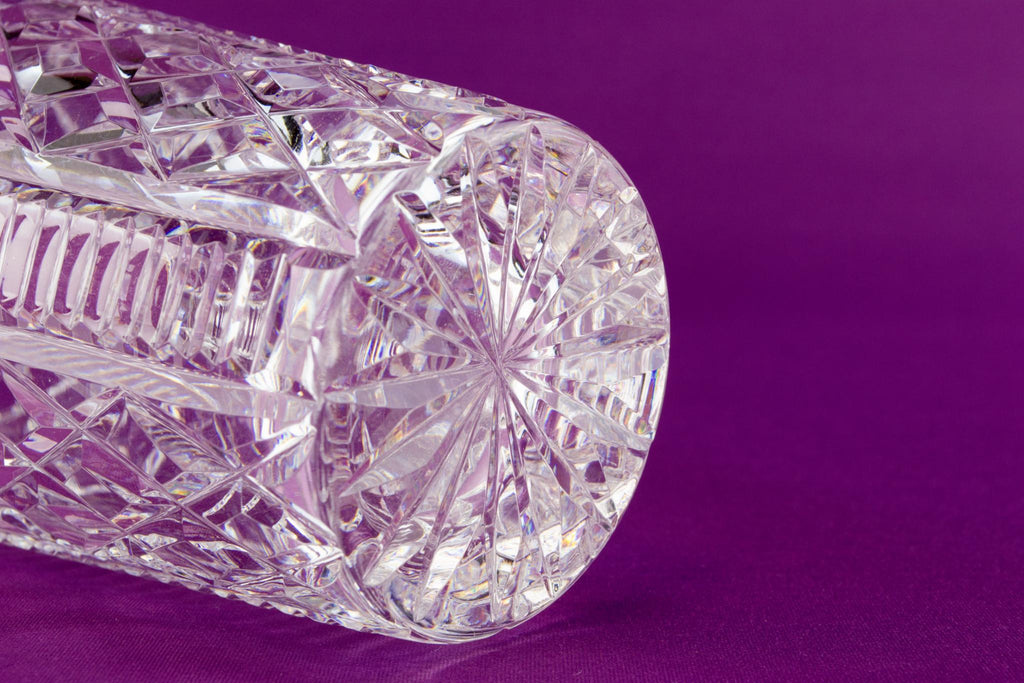 Medium Waterford crystal vase, Irish 1960s