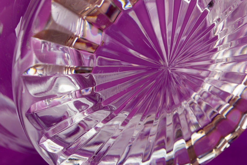 Cut glass Royal Brierley rose bowl